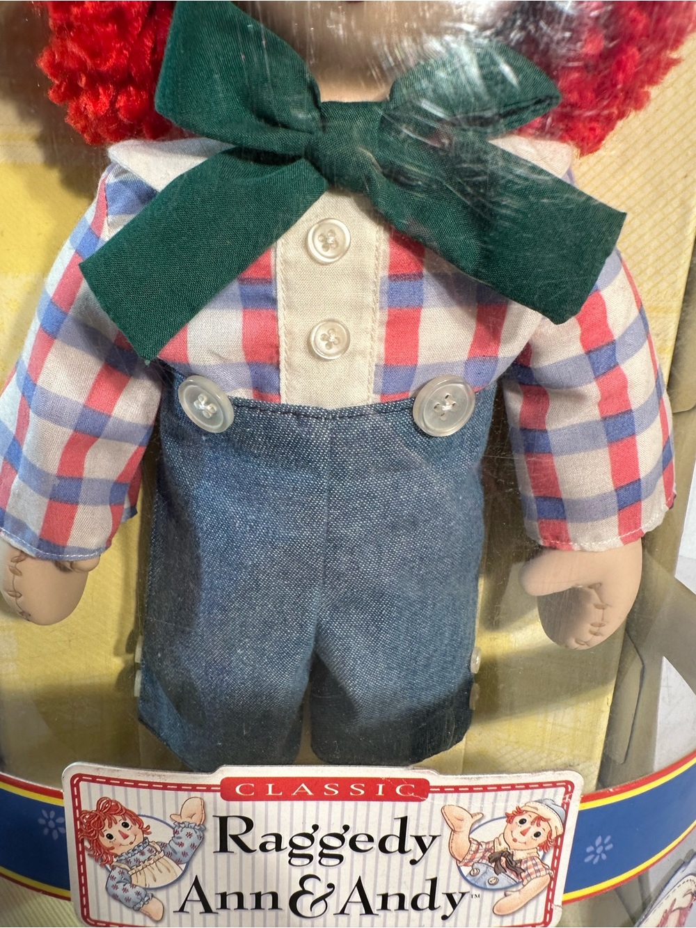 Raggedy Andy Porcelain Doll Brass Key Keepsake Porcelain 2004 New In Box - Picture 9 of 10